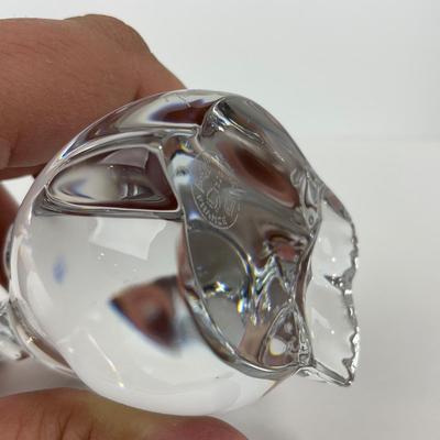 -12- BACCARAT | Clear glass Rabbit | Marked & Signed