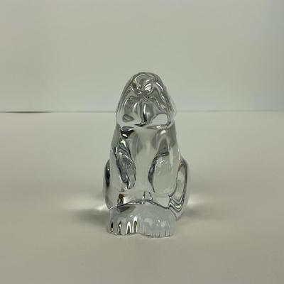 -12- BACCARAT | Clear glass Rabbit | Marked & Signed