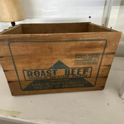 Vintage Roast Beef Crate