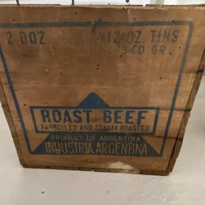 Vintage Roast Beef Crate