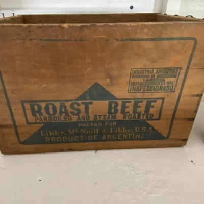 Vintage Roast Beef Crate