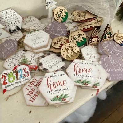 Farmhouse Mercantile Large Lot of assorted Christmas Ornaments