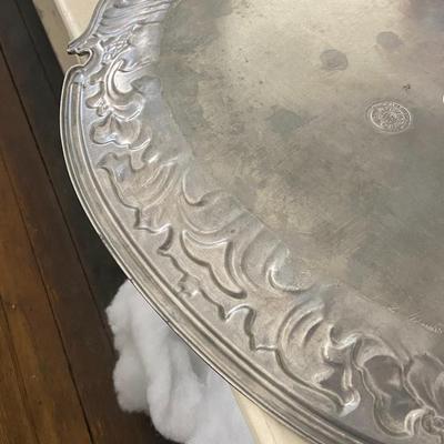 Pillow and Metal Tray Lot One