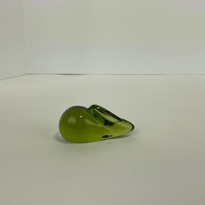 -17- FOSTORIA | Green Glass Rabbit | Marked