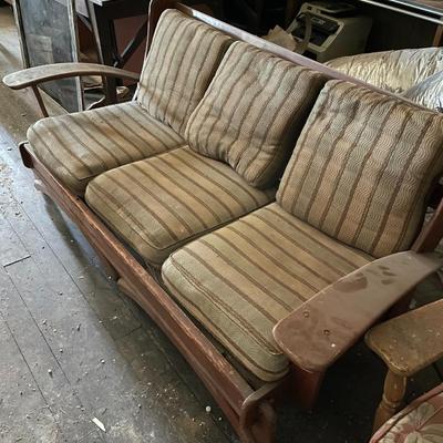 Vintage Sofa and Chair Set (Repairs Needed)