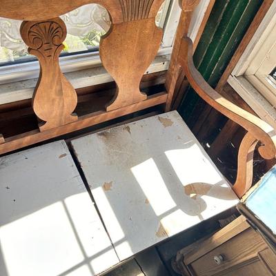 Vintage Hand Carved Indoor Bench - Estate Fresh