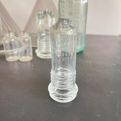 LOT 505K: Antique Whitall Tatum Company (WT CO) Glass Funnels & More