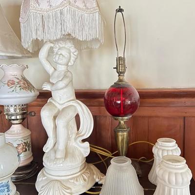 Desk Lamps - Table Lamps - Estate Lamp lot All lamps seen
