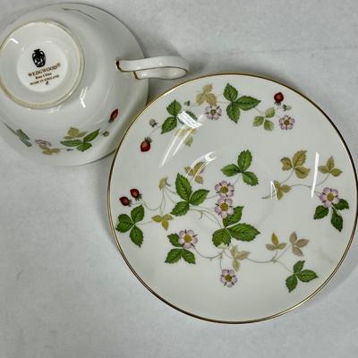 Wedgwood Wild Strawberry Cup And Saucer