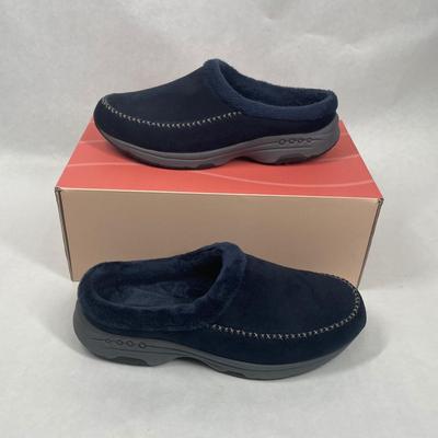 Dark Blue Suede Slides Easy Spirit Shoes size 8 .5 WW