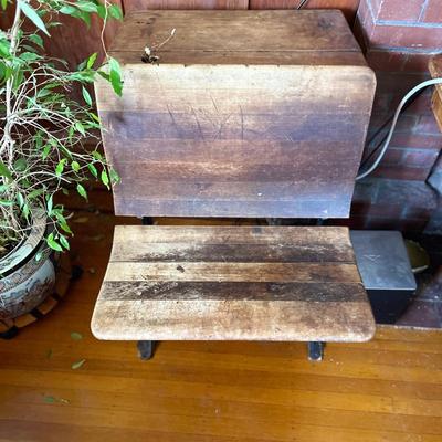 Antique school desk