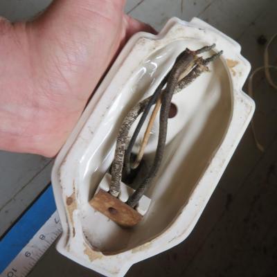 5 Vintage Art Deco Original Porcelain Wall Sconce 1930's/40's & a 2 hooks