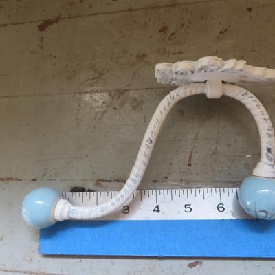 5 Vintage Art Deco Original Porcelain Wall Sconce 1930's/40's & a 2 hooks