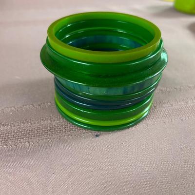 Bakelite Bracelet Lot of 37 Bangle Bracelet and some earrings
