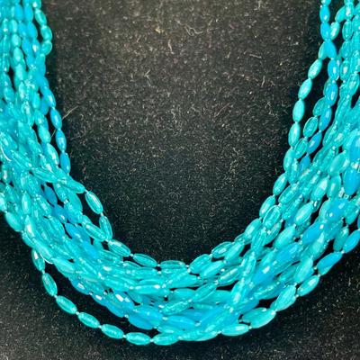 Multi-strand Turquiose Bead necklace