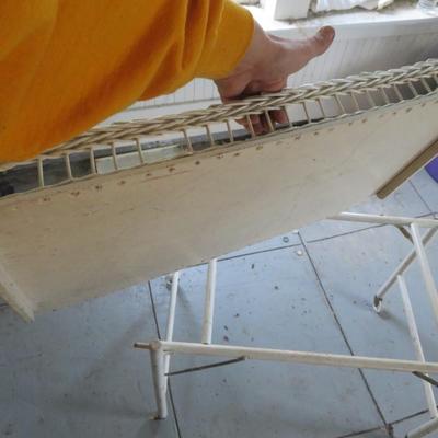 Antique Wicker Baby Bassinet, Decorative