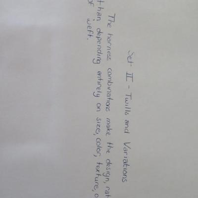 Weave Patters sample bool - hand made