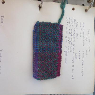 Weave Patters sample bool - hand made