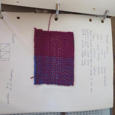 Weave Patters sample bool - hand made