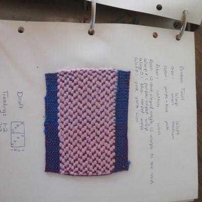 Weave Patters sample bool - hand made