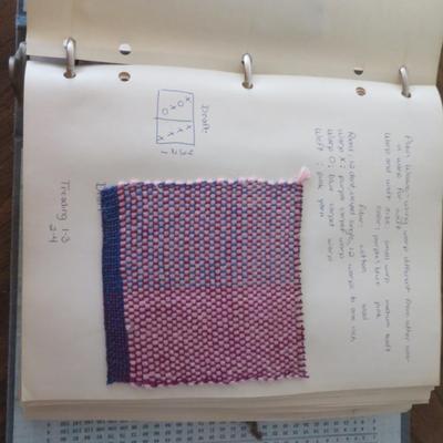 Weave Patters sample bool - hand made