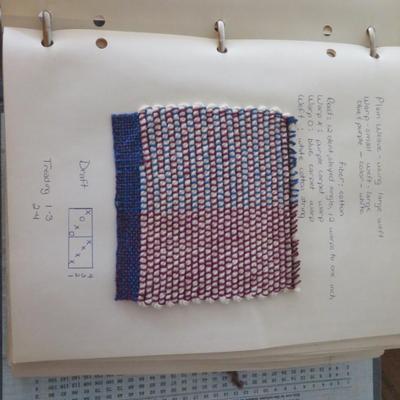 Weave Patters sample bool - hand made