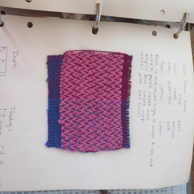 Weave Patters sample bool - hand made