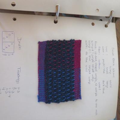 Weave Patters sample bool - hand made