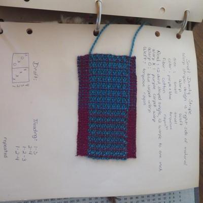 Weave Patters sample bool - hand made