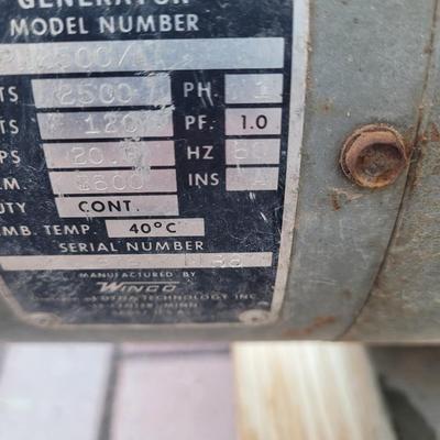 Antique gas powered winco generator