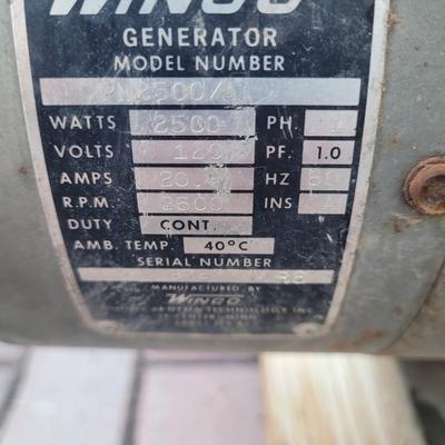 Antique gas powered winco generator