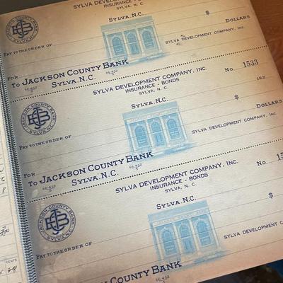 Vintage Sylva Supply Co Ephemera Lot (Checkbook Registers and Checks)