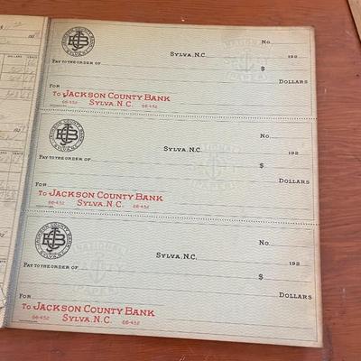 Vintage Sylva Supply Co Ephemera Lot (Checkbook Registers and Checks)