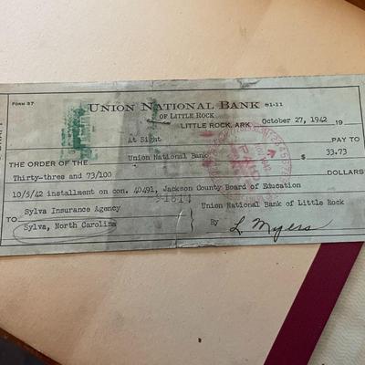 Vintage Sylva Supply Co Ephemera Lot (Checkbook Registers and Checks)