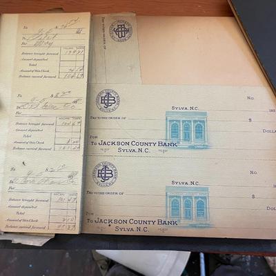 Vintage Sylva Supply Co Ephemera Lot (Checkbook Registers and Checks)