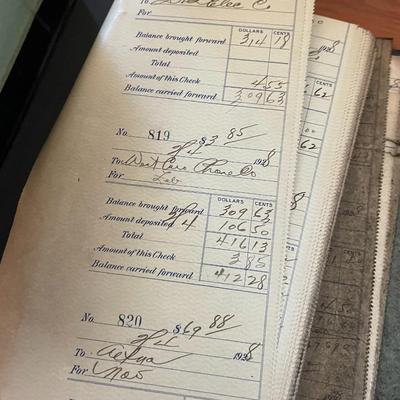 Vintage Sylva Supply Co Ephemera Lot (Checkbook Registers and Checks)