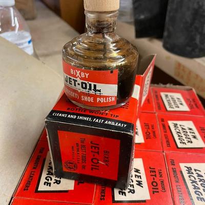 Vintage Case of Jet Oil Tan Shoe Polish (12 Bottles)