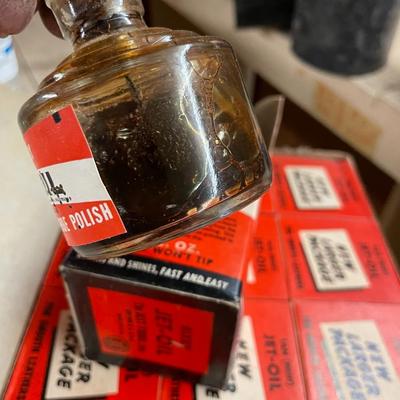 Vintage Case of Jet Oil Tan Shoe Polish (12 Bottles)