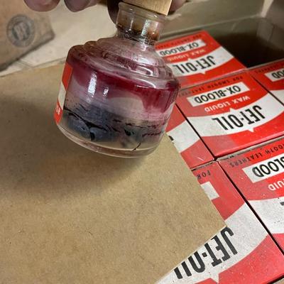 Vintage Case of Jet Oil Ox Blood Shoe Polish (12 Bottles)
