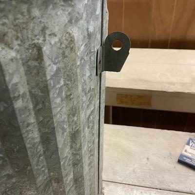 Vintage Small Galvanized Trash Can