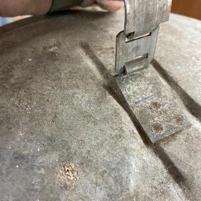 Vintage Small Galvanized Trash Can