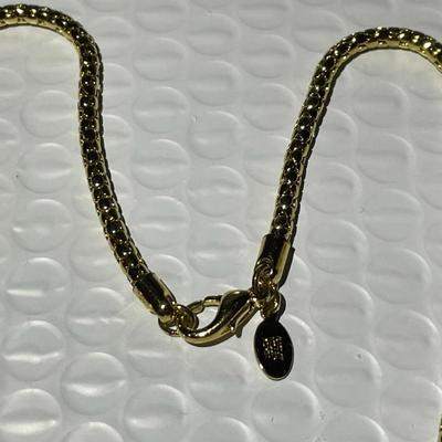 Vintage Never Worn Nolan Miller Gold-tone Crystal Heart Pendant on a 18" Necklace in Great Condition.