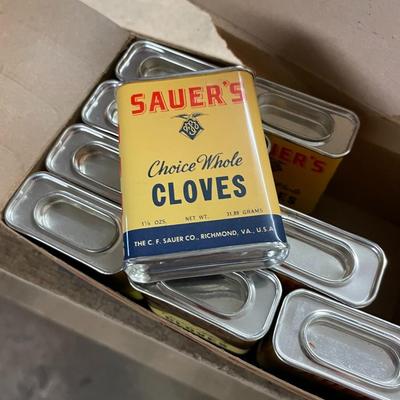 Vintage Partially Full Case of Sauer's Cloves