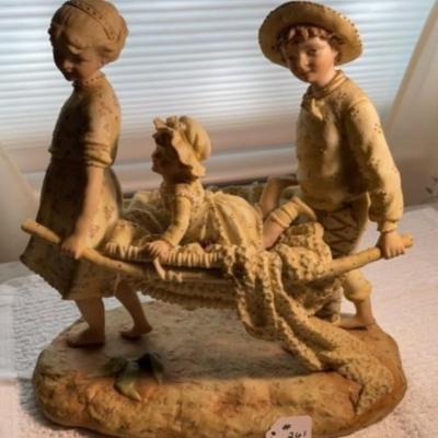 Scarce Large RUDOLSTADT Bisque Figurine #5072 Preowned from an Estate. (1-Handle Back Corner Has a Piece/Fleck Partially Missing as...