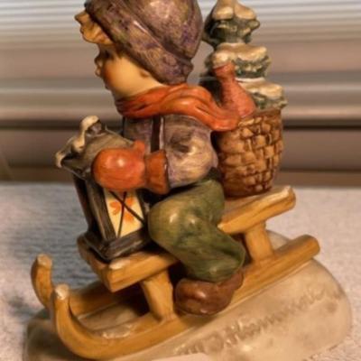 Vintage HUMMEL Figurine #396 TMK-6 RIDE INTO CHRISTMAS 5.75" in Good Preowned Condition as Pictured.