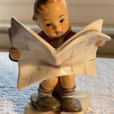 HUMMEL Figurine #184 TMK-3 LATEST NEWS 5.25" Tall in Good Preowned Condition as Pictured.