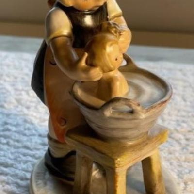 HUMMEL Figurine #319 TMK-4 DOLL BATH 5.25" Tall in Good Preowned Condition as Pictured.