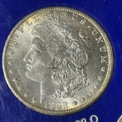 7-Nice BU Condition New Orleans Mint Morgan Silver Dollar Collection in VG Preowned Condition as Pictured.