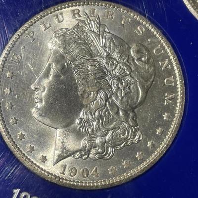 7-Nice BU Condition New Orleans Mint Morgan Silver Dollar Collection in VG Preowned Condition as Pictured.