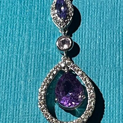 Vintage "SOPHIA" Designer 18" Sterling Silver Fashion Pendant Necklace in VG Preowned Condition.